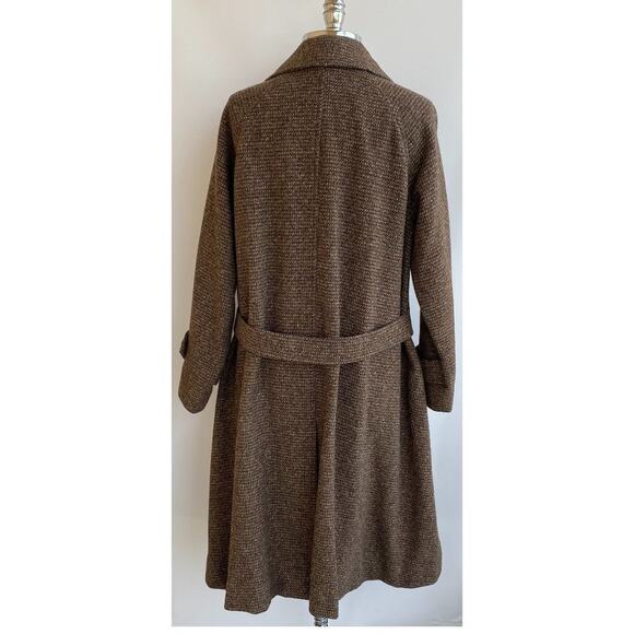 Vintage 70's/80’s Geoffrey Beene for Gallant Tweed Peacoat US 12 - Picture 2 of 11